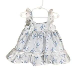 Tommy Bahama Baby Girls 24 Month Dress Lily Print Ruffle Trim Lace